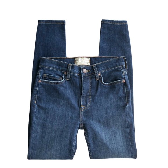 Free People Busted Knee Jeans Distressed Size 25 - Picture 4 of 10